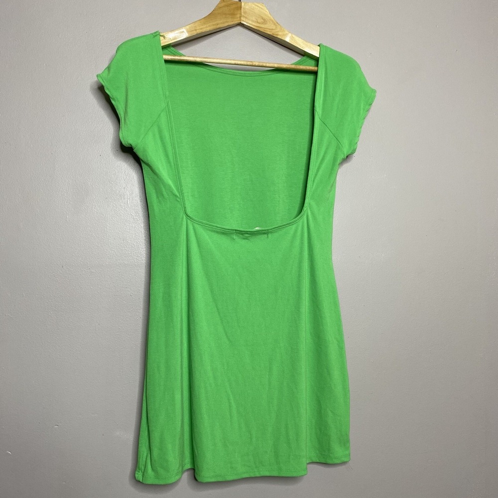 Free People Beach Rosalia Low Back‎ Mini Dress Green Size L - Picture 4 of 13